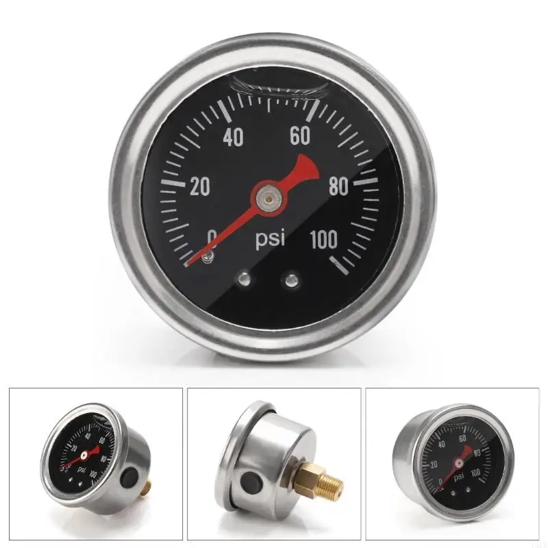 F1CF Vehicle Motorcycle Pressure Monitor 1/8 Inch Liquid Iron Construction 0 100 Meter