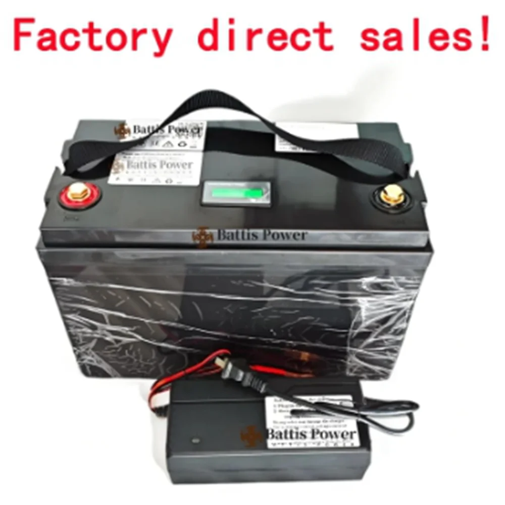 waterproof 36V 60AH Lifepo4 battery with BMS for 3000w 1500W scooter bike Tricycle Solar backup power golf cart +10A charge