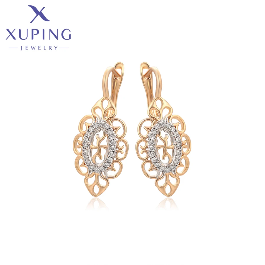 Xuping Schmuck Mode Neuerscheinung Einfache Kupferlegierung Mehrfarbige Creolen für Damen Party Geschenk X000943040
