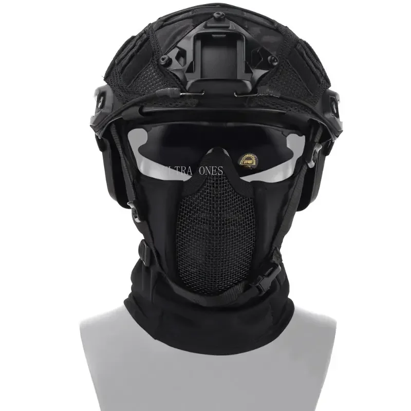 Máscara táctica para casco malla acero cara completa Airsoft Paintball - imagen 5