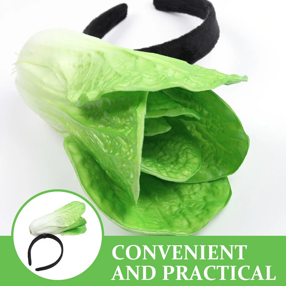 2 Pcs Headband Chinese Cabbage Hair Hoop Party Headwear Vegetable Cosplay Headdress Halloween Headbands