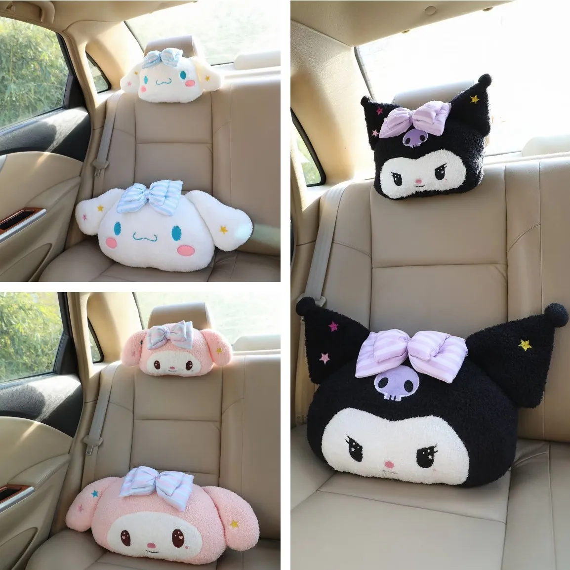

Car Neck Pillow Memory Foam Protective Lumbar Back Support Breathable Car Headrest Cushion Relieve Stress Car Seat Pillow