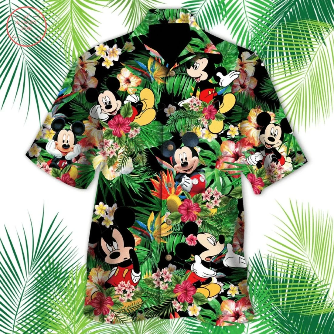 Diseny Mickey Custom Tropical Disney koszula hawajska | Koszula hawajska dla kobiet mężczyzn | Koszula hawajska na zamówienie