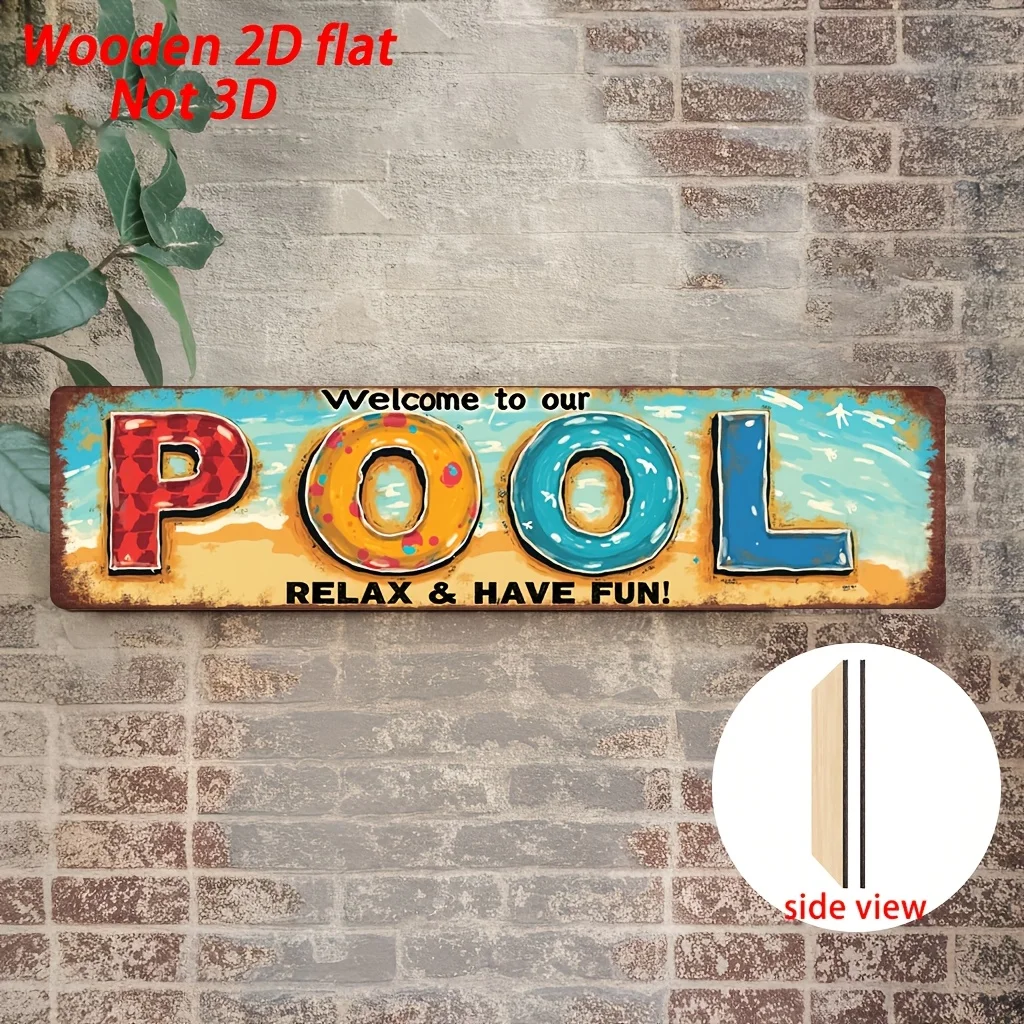 2D Multi-Functional Fresh Summer Ocean Wooden Nameplate Seaside Decor Wall Art Durable Home Decor Refreshing Moving Perfect Gift