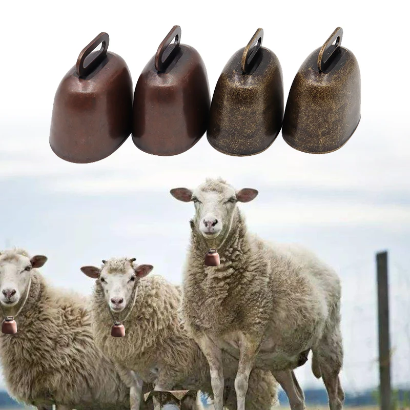 Animal Pet Copper Bells Hanger Metal Bells Loud Crisp Spread Farther Loud Cow Sheep Grazing Cats Dogs Pets Decoration Bells