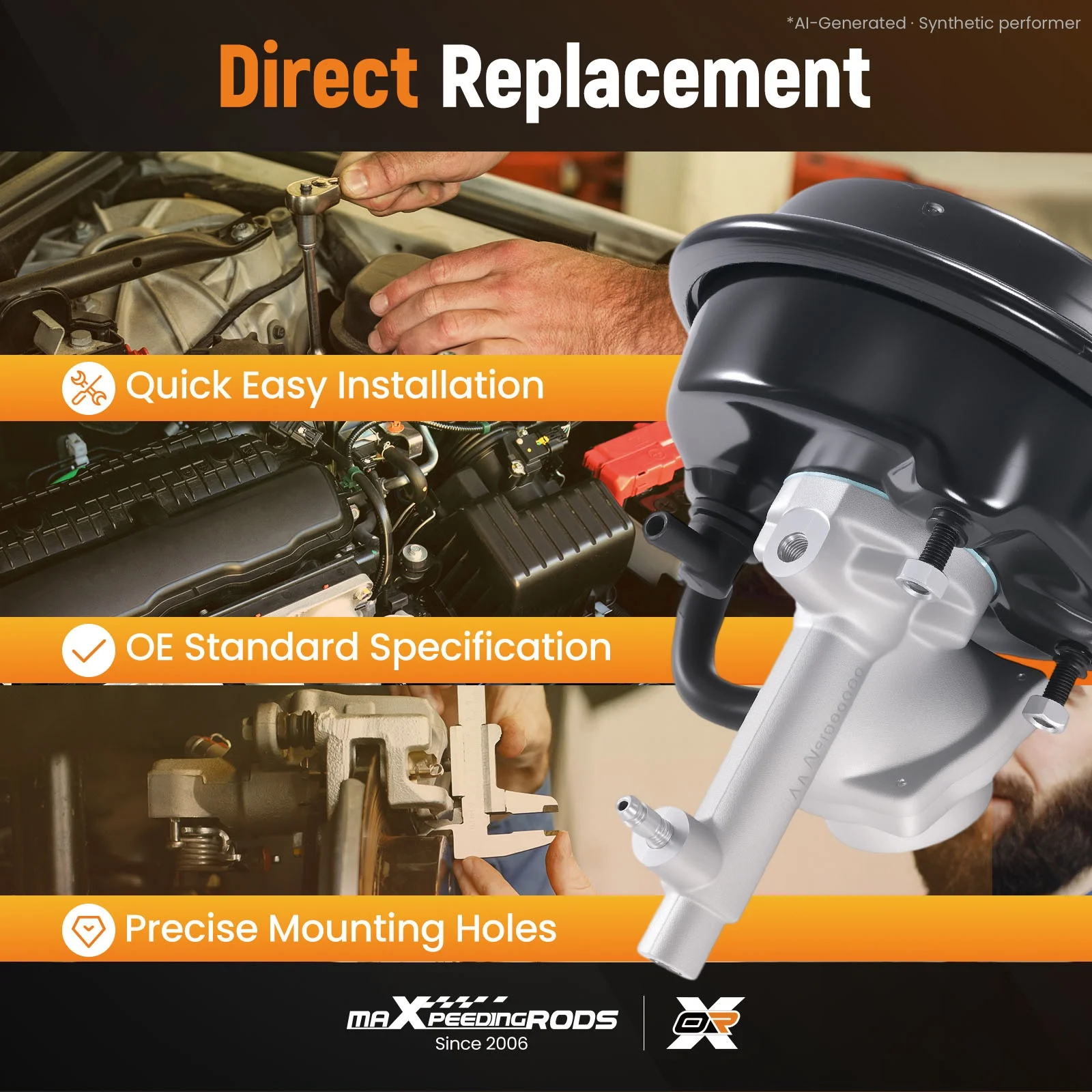 VH44 Ferngesteuertes Bremskraftverstärker-Servo-Bausatz für 4-Rad-Trommelbremse 820 PSI im Angebot – Detail 2