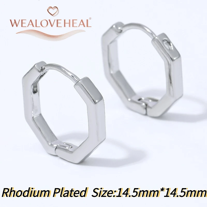 18K vergoldete Messing-Quadrat-Huggie-Ohrringe für Frauen, abgerundeter rechteckiger dünner Ring, minimalistischer geometrischer zarter Schmuck als Geschenk – Detail 36