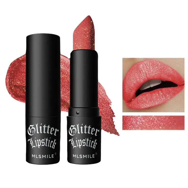 Glitter Lipstick Diamond Shiny Lipstick Shimmer Lipstick Wodoodporny matowy balsam do ust Diamond Pearlescent Metallics Lipstick