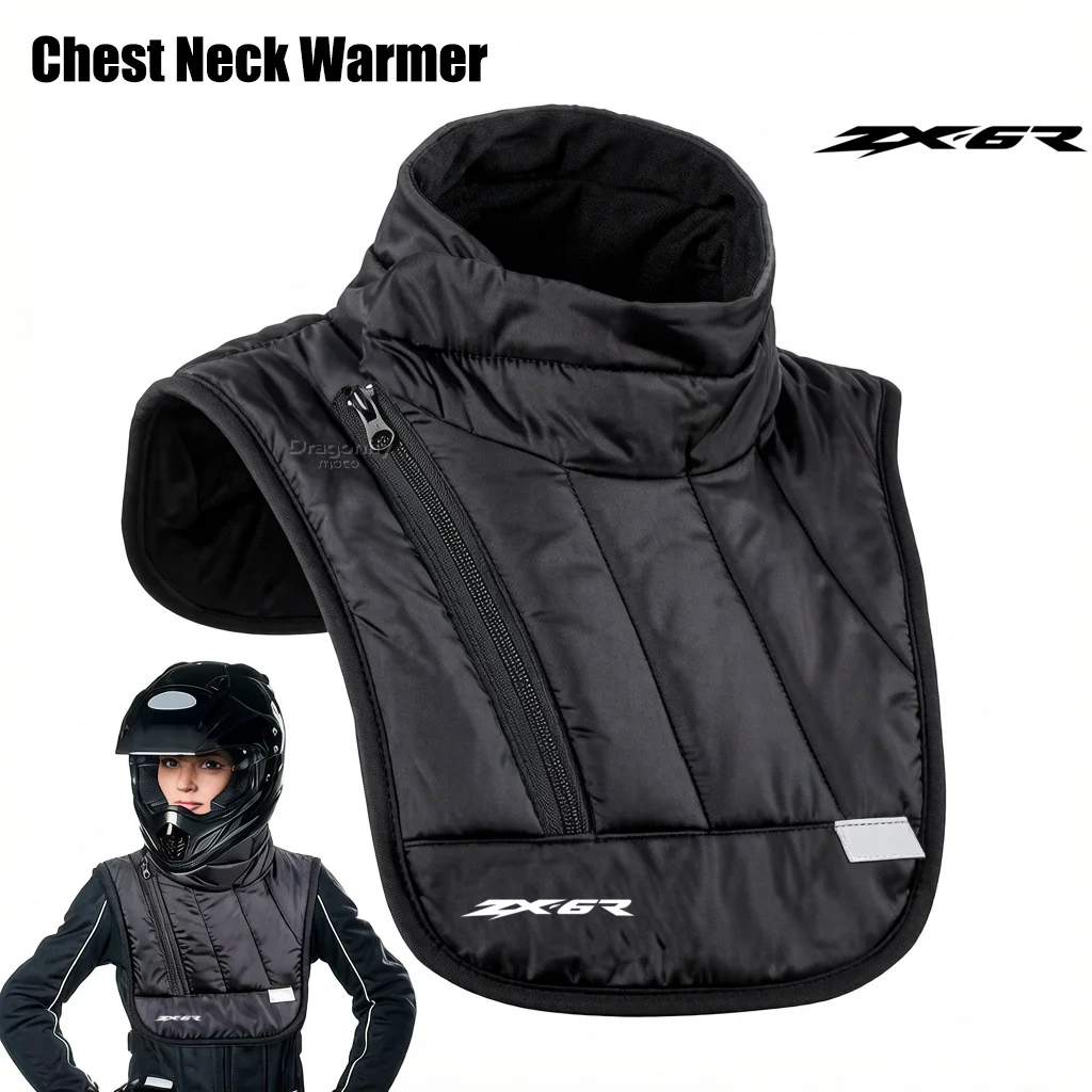 

Winter Keeping Warm Neck Scarf For Kawasaki Ninja ZX6R ZX-6R ZX 6R 2009-2022 Motorcycle Rider Chest Neck Protector Windproof