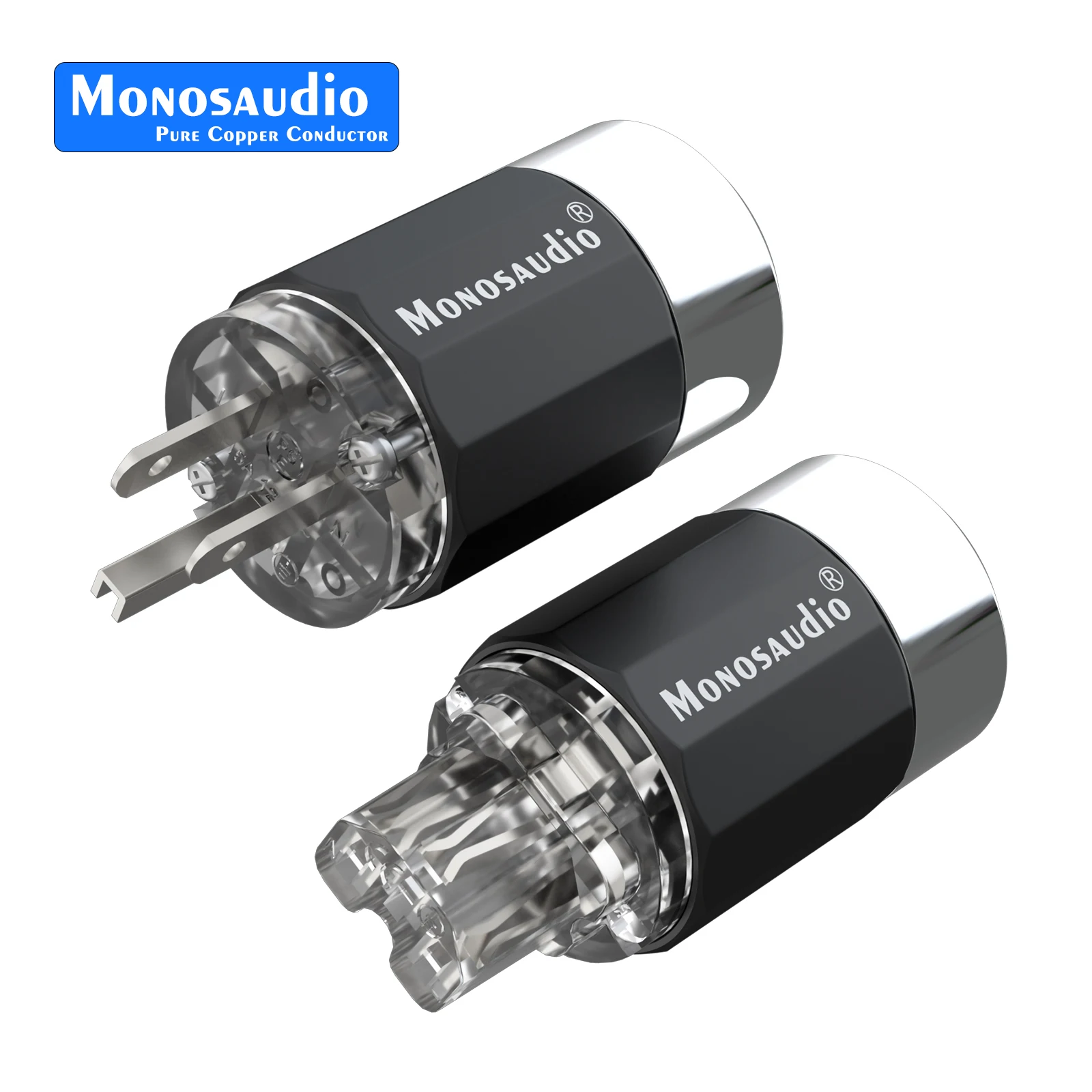 

Monosaudio M109/F109 5N Чистая красная медь с родиевым покрытием, вилка питания переменного тока США, штекер питания с родиевым покрытием, вилка питания Hi-Fi США