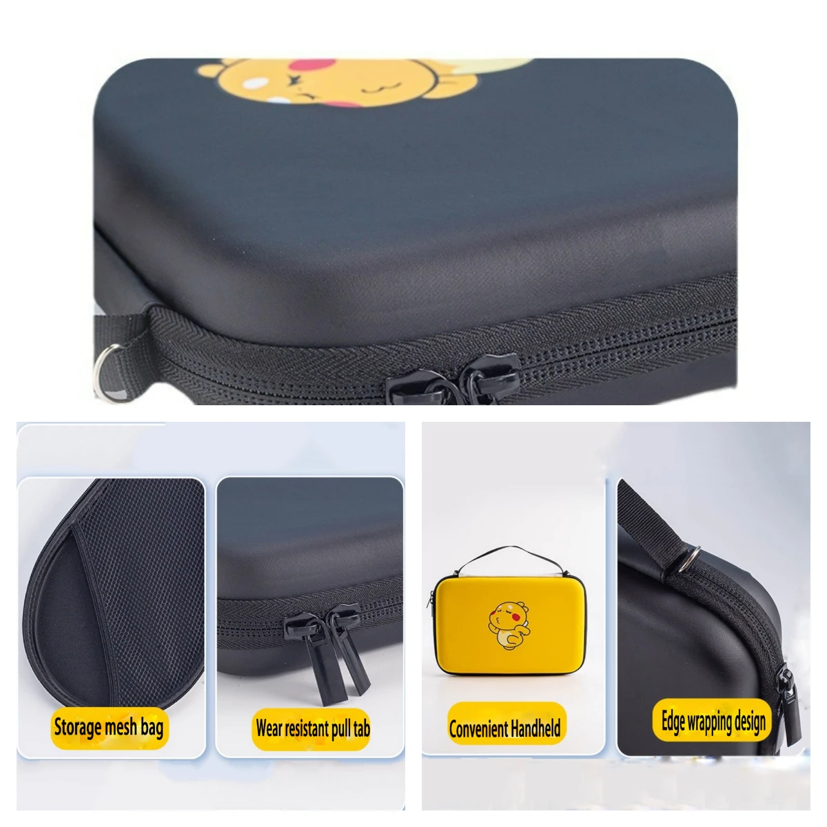 Cartoon Cute Square Table Tennis Paddle Bag Portable Hard Table Tennis Paddle Cover Bag Gourd shaped Table Tennis Paddle Box #5