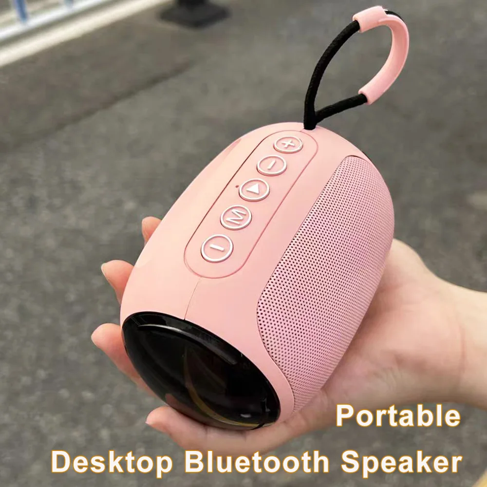 Pop Mini Subwoofer Bluetooth Speaker Dual Bass Diaphragm Supre Sound Quality Support TF Card USB Aux TWS Portable Wireless Sound
