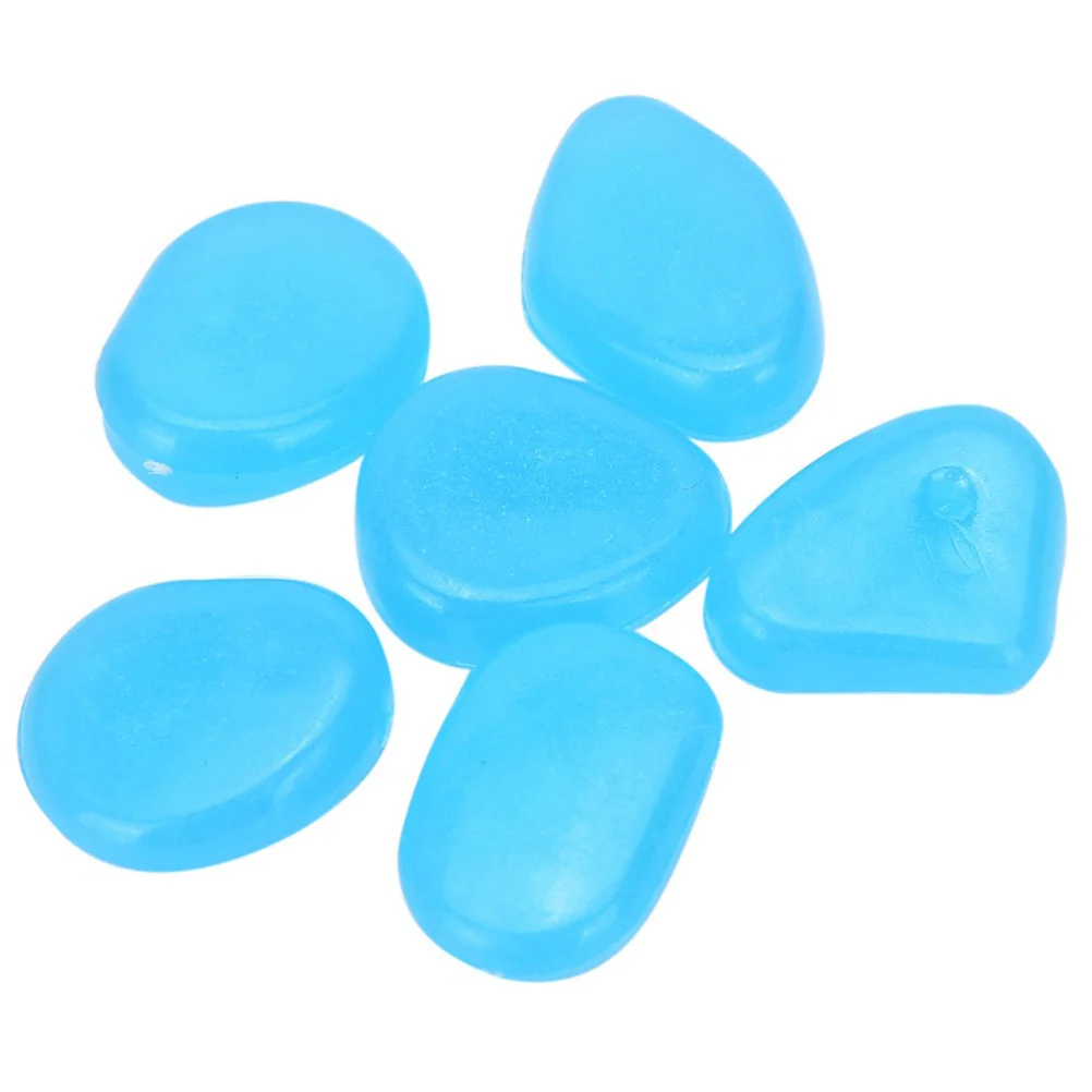 

100Pcs Glow Luminous Pebble Stones Aquarium Fish Tank Gravel Decoration Night Glow Stone Garden Yard Cobblestone