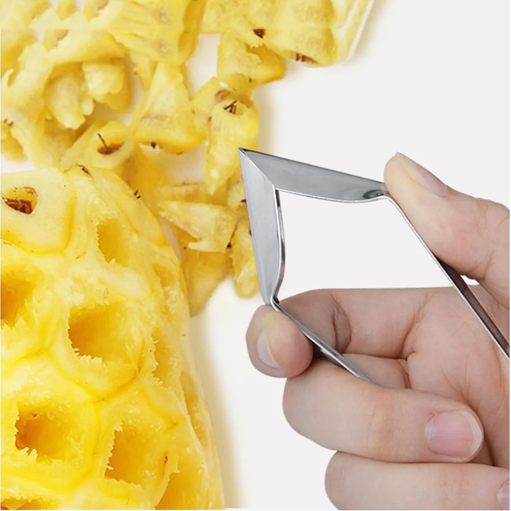 

3pcs Stainless Steel Pineapple Remover Clip Fruit Corer Tool Vegetable Pith Extractor Kitchen Gadget For Home Use Silver