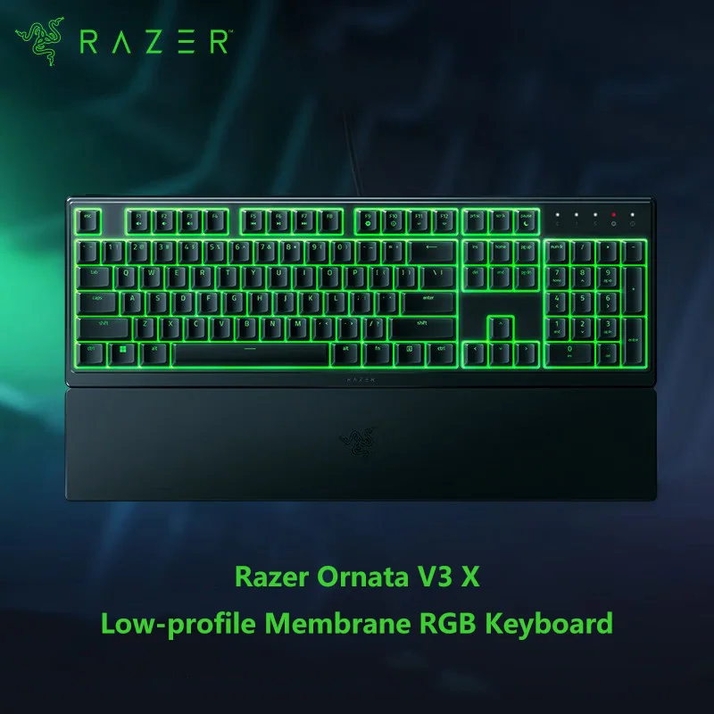 

Razer Ornata V3 X Chroma RGB Gaming Keyboard: Low-Profile Keys - Silent Membrane Switches - UV-Coated Keycaps - Spill Resistant