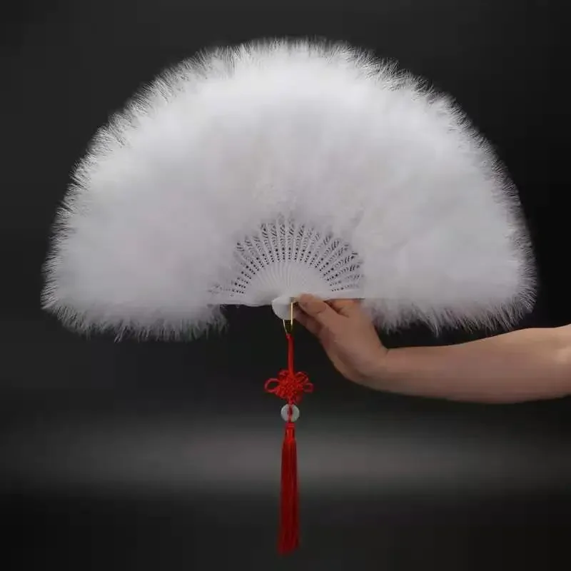 Peacock Feather Fan 1920s Great Gatsby Theme Party Dance Accessories Antique Classic Folding Fan Cheongsam Show Accessories