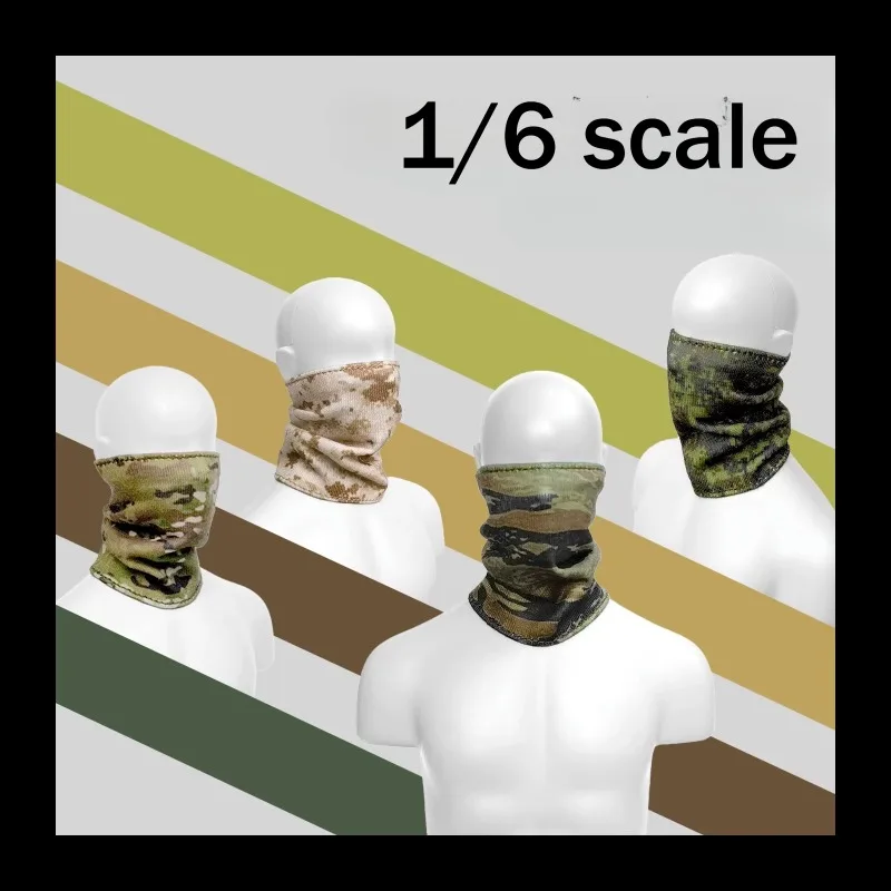 1/6 Scale Soldier Model Camouflage Neck Neck Gaiter Cover 50mm Russian EMR Face Mask Model for 12" Male Action Figures Body