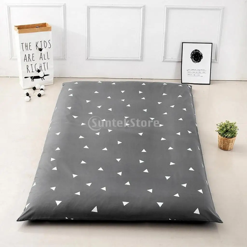 Removeble Mattress Protector Bedspread Tatami Floor Mat Cover With Zipper