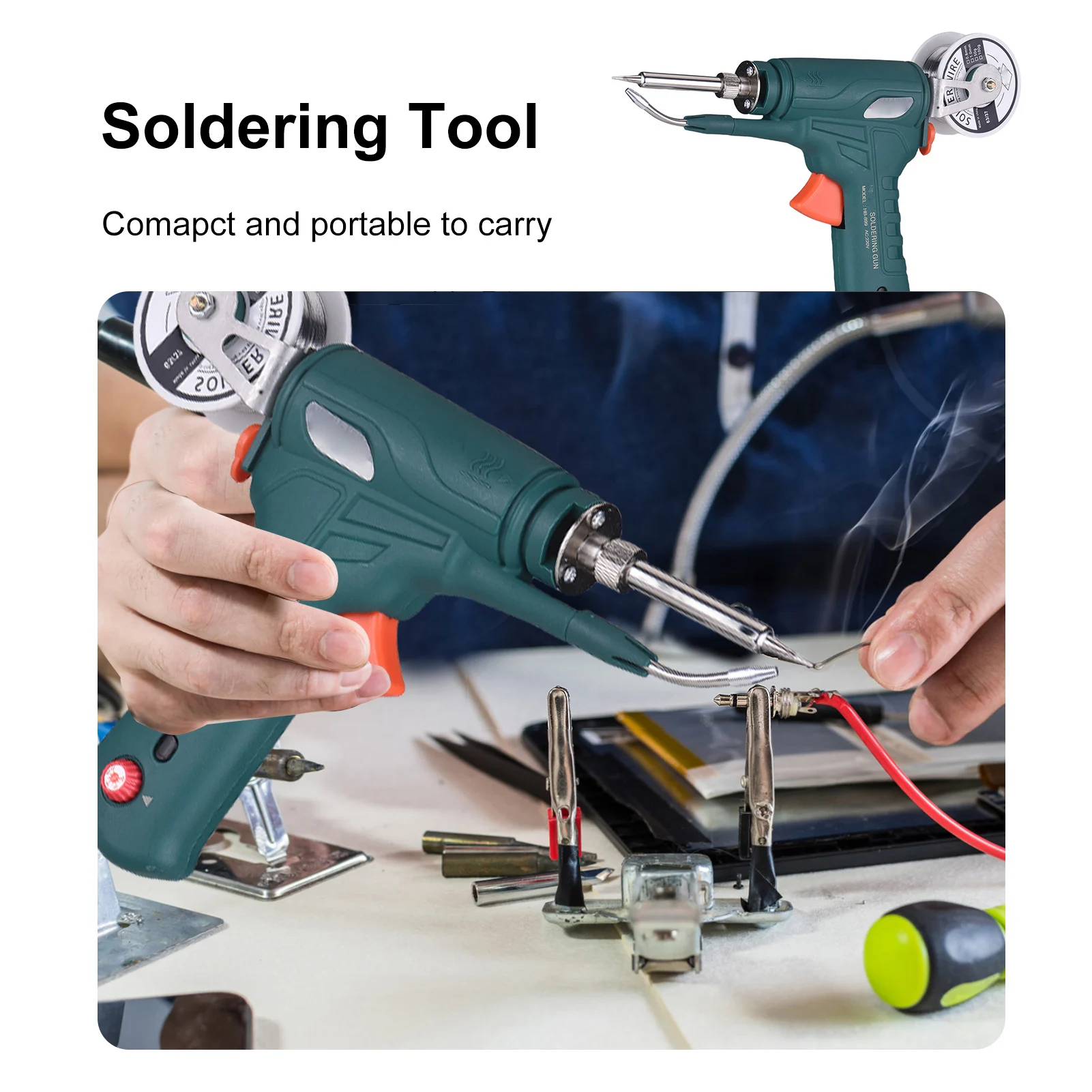 

Комплект паяльника 60 Вт, автоматический сварочный аппарат, быстрый нагрев, со съемной подставкой, визуальный дизайн окна для проектов DIY