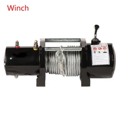 4500LBS Electric Recovery Winch ATV 12V/24V Wireless Remote Control Synthetic Rope Winches