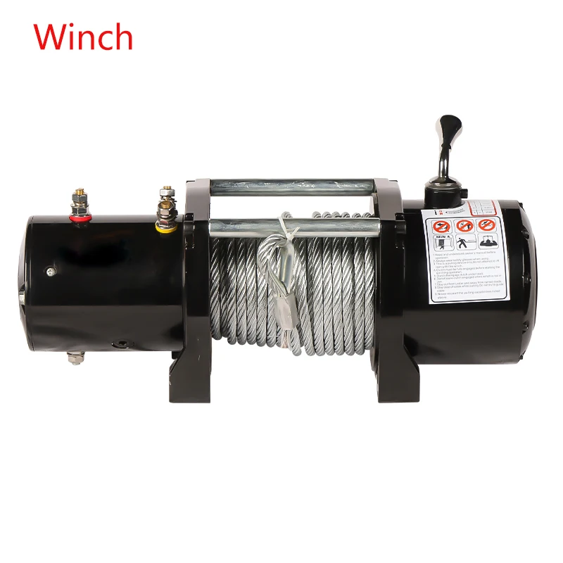 12v/24V 3500lbs Synthetic Rope Electric Winch For Traction Portable Winch Car Trailer ATV Truck Off Road with Wireless Control