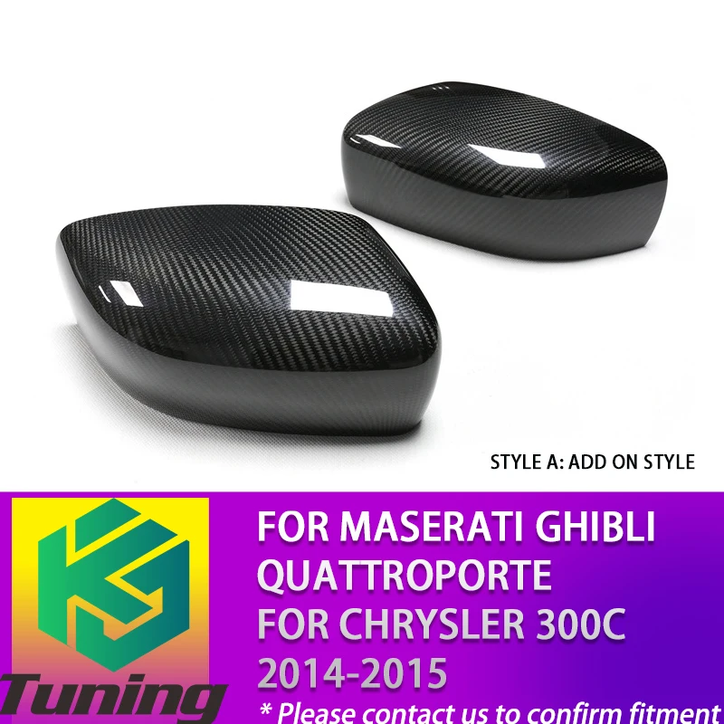 Full Carbon Fiber Rearview Side Door Mirror Cover For Maserati Quattroport Ghibli 2014 -2016 For Chrysler 300C 2012-2016