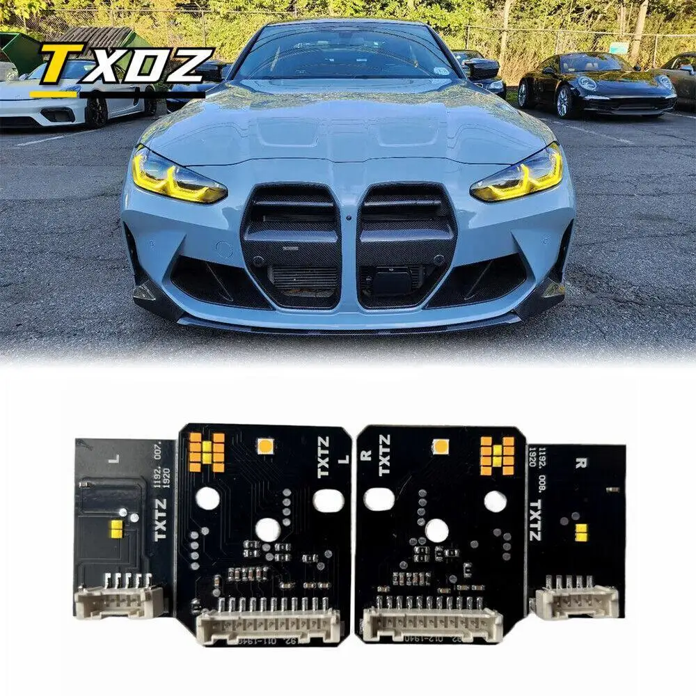 

M4 Yellow Lemon LED Boards For 2021 2022 2023 BMW BMW G80 M3 G82 M4 G22 G26 430i M440i Laserlight Laser Headlight Daytime DRL