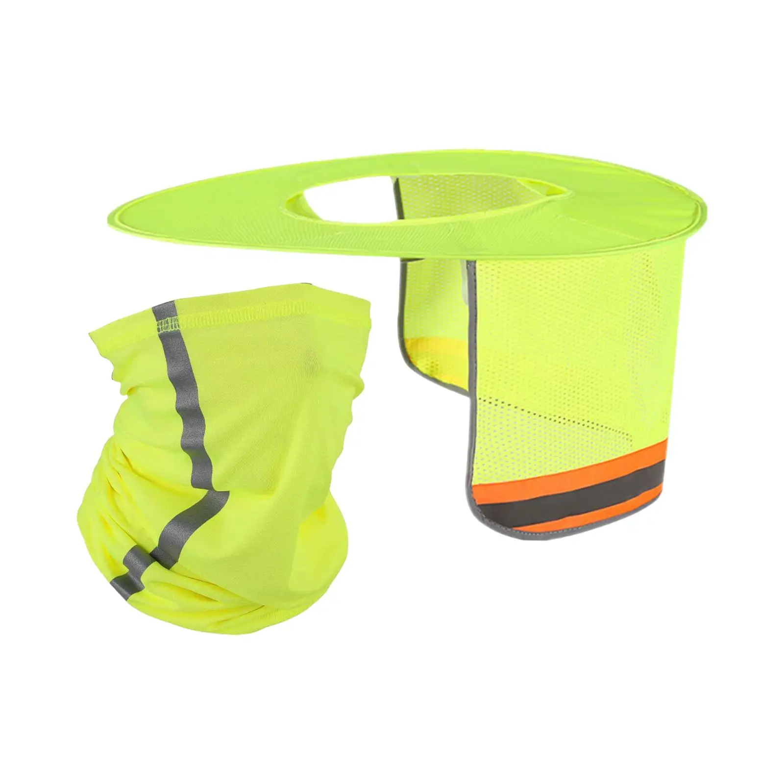 안전모 햇빛 가리개 높은 가시성 PP 선쉴드 풀 브림 통기성 반사 스트립 커버 건설 현장용