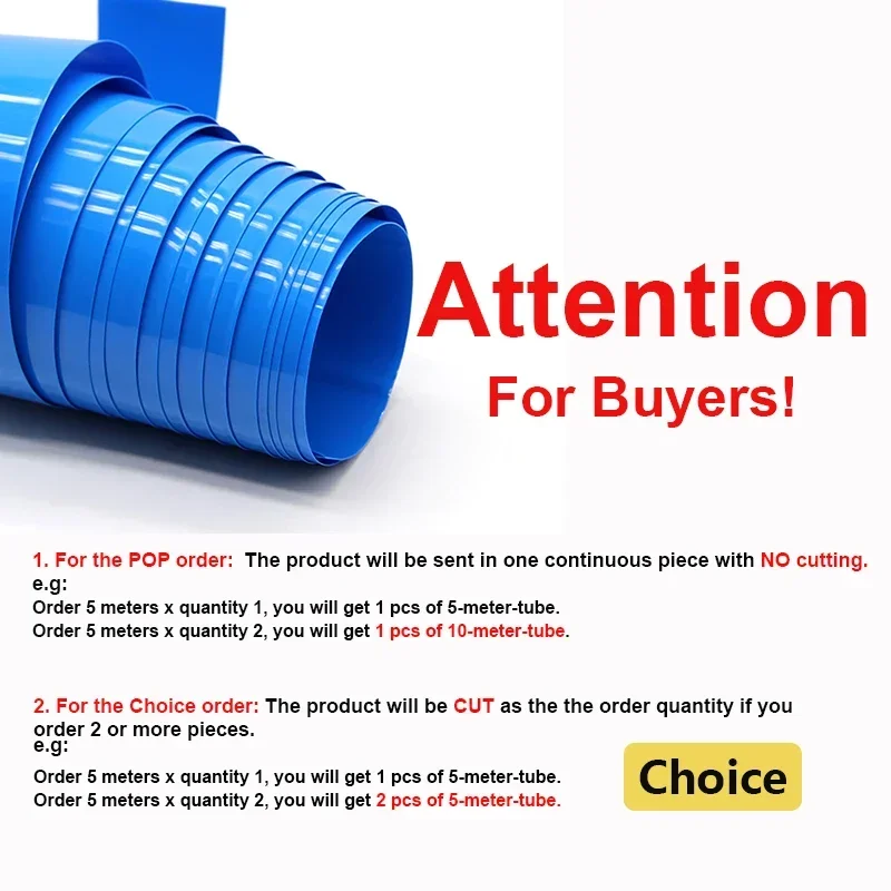 2/3/5/10/20/30M PVC Heat Shrink Tube Black Blue Width 15mm ~ 103mm Insulated 18650 Lithium Case Heat Shrinkable Sheath Wrap Film