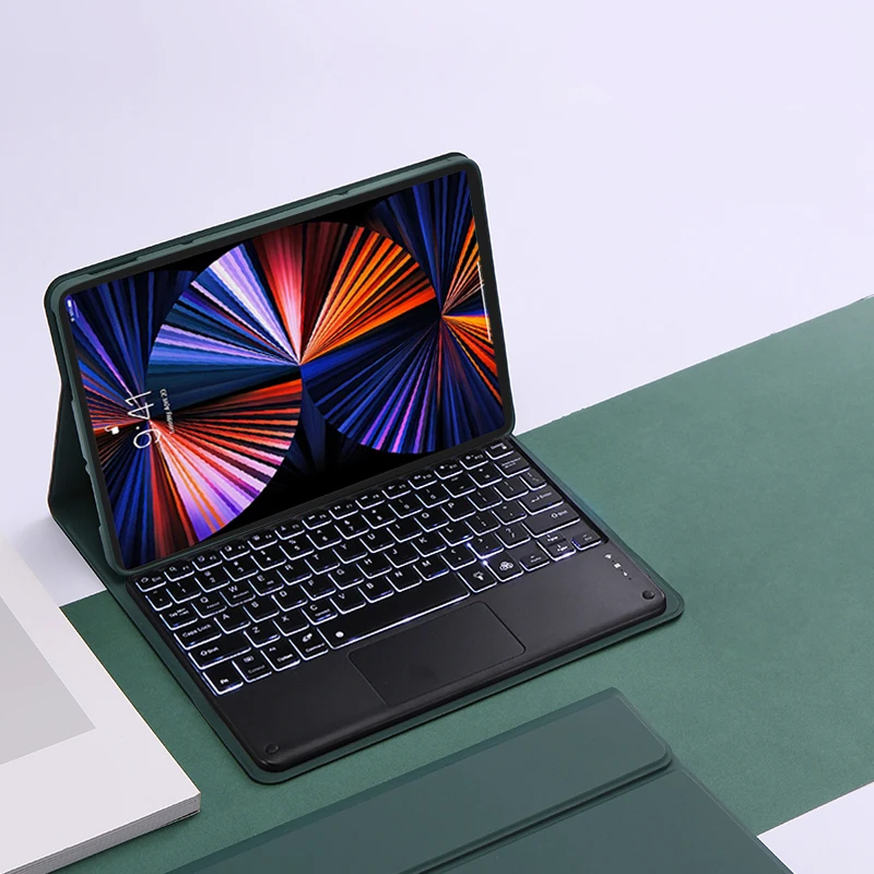 

Чехол с сенсорной панелью и клавиатурой для Xiaomi Redmi Pad 2, чехол для планшета с магнитной подсветкой, клавиатура для Redmi Pad 2, чехол для клавиатуры Teclado