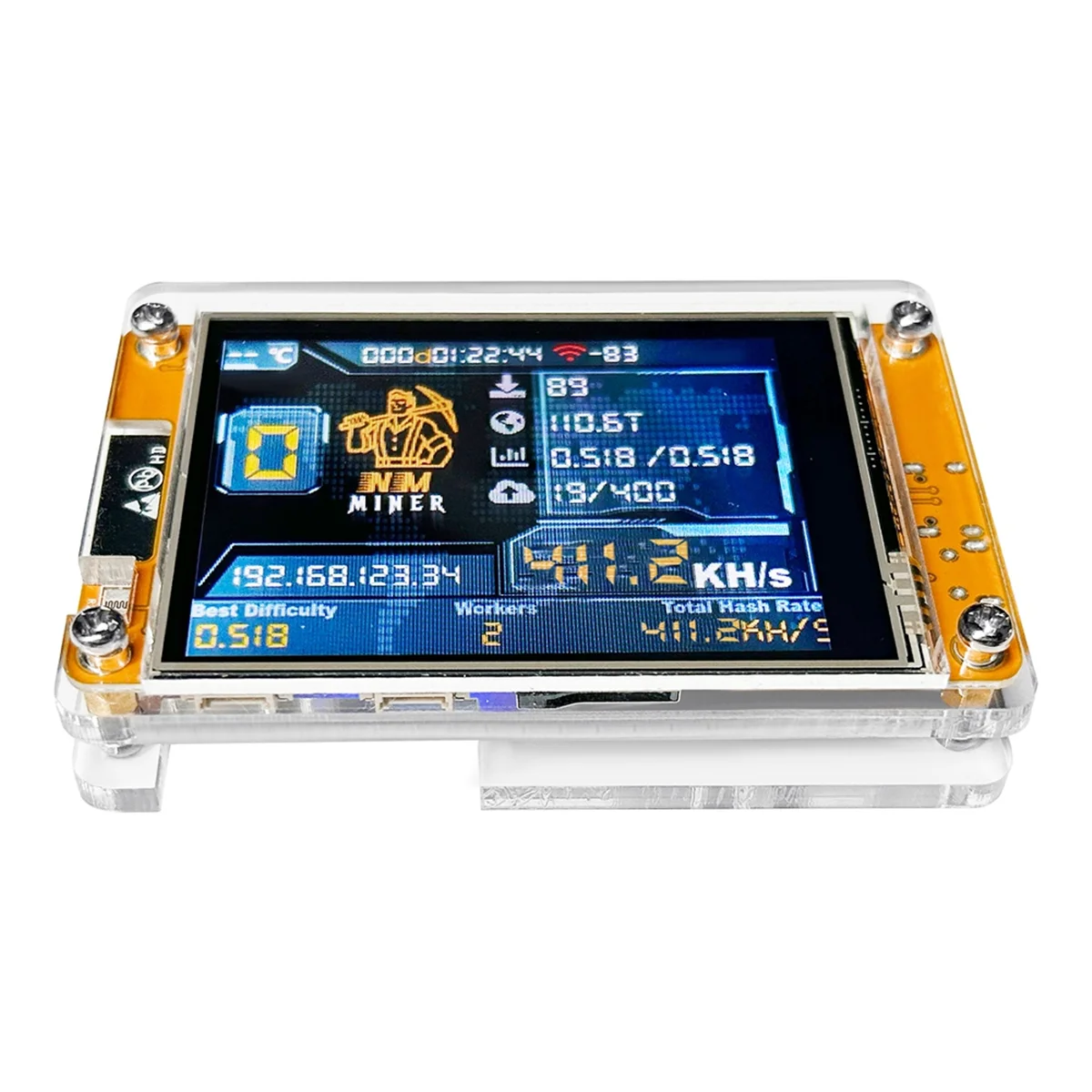 

Hot Sale NMMiner NerdMiner V2 411KH/S Hashrate ESP32 2.8 Inch Smart Display BTC Solo Lottery Miner Bitcoin Crypto Lottery Miner