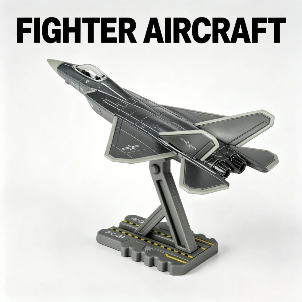 Scale 1:150 FC-31 Fighter Aircraft Model Toy Car Rotatable Bracket Alloy Body Military Aircrafts Models Toys for Boys Gifts