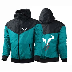 Rafael Nadal tennis player Men New Spring and Autumn Color Matching Windbreaker Outerwear Comfortable Hight Quality Coat