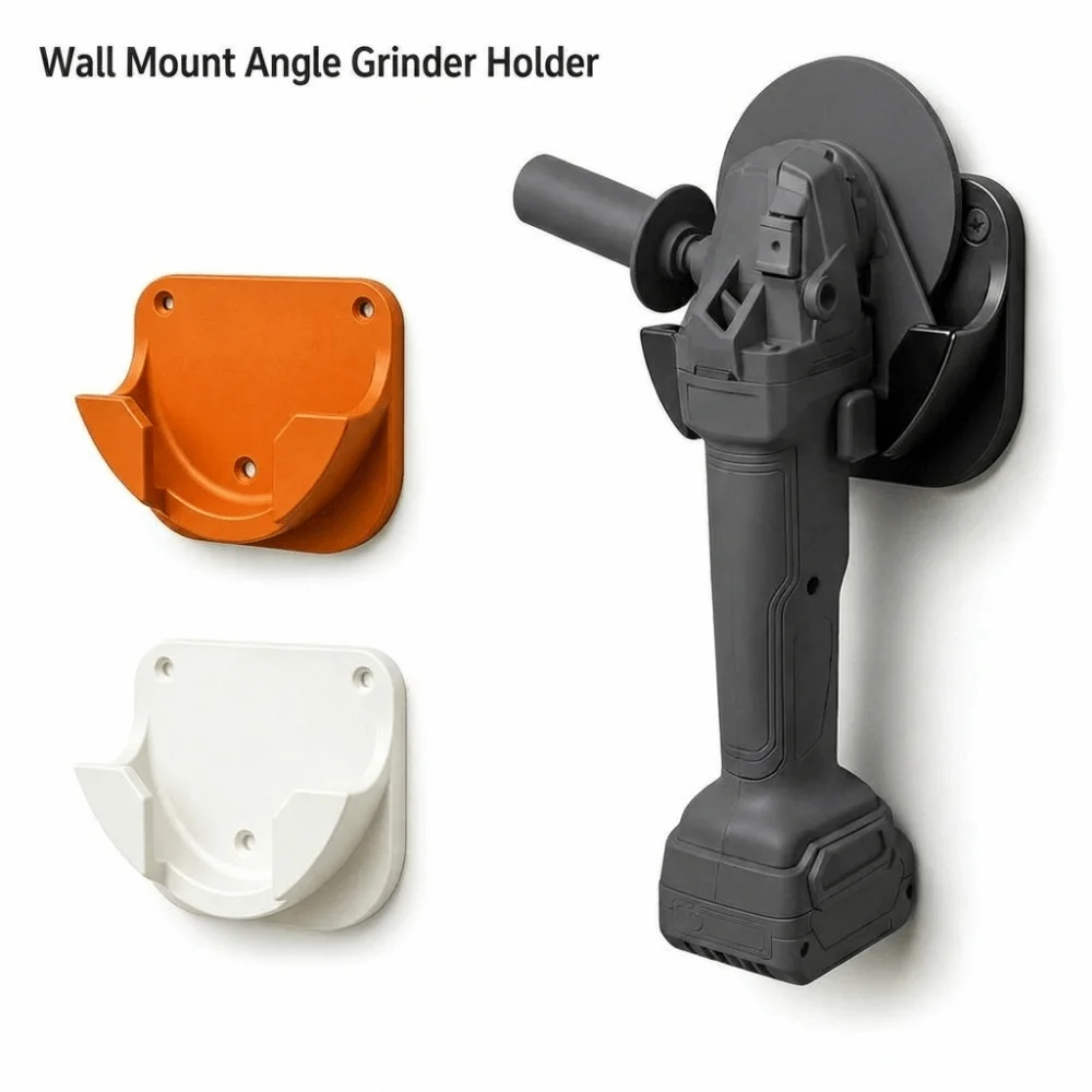 Strong Hold Angle Grinder Holder Screw Mount Stable Wall Mount Rack Compact Size Space Saving Grinder Wall Mount