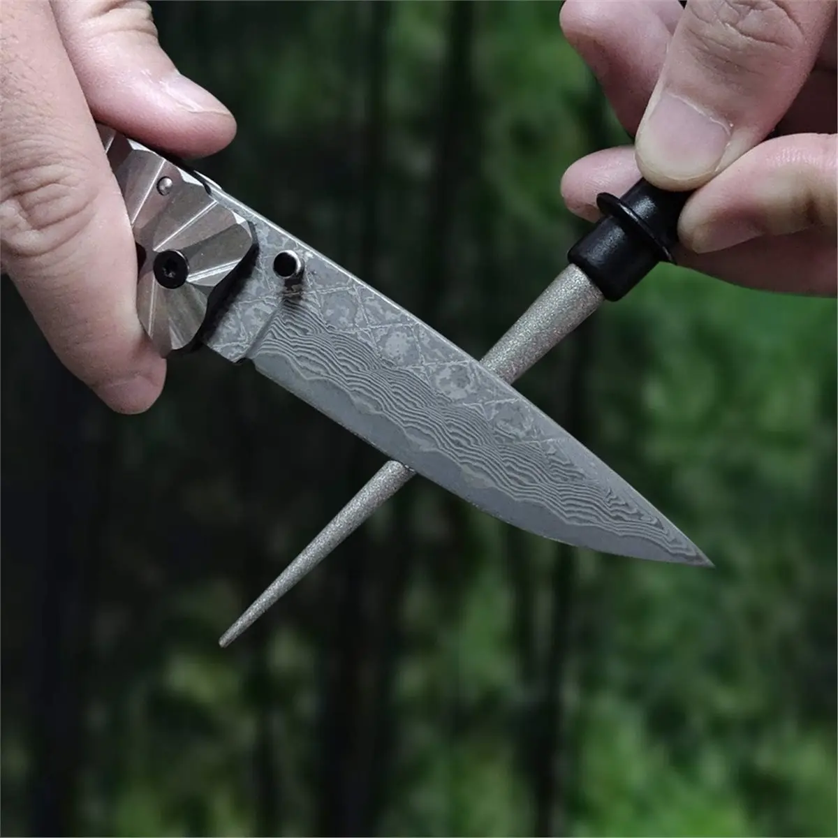 Premium Household Tapered Knife Sharpener Rod for Fish Hook, Gut Hook and Needle Sharpener, 2 Packs