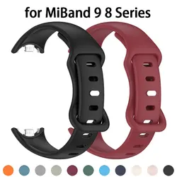Silicone Straps for Xiaomi Mi Band 9 8 NFC Sport Rubber Bracelet Wristband pulseira correa Xiaomi Smart Band 8 9 NFC Accessories