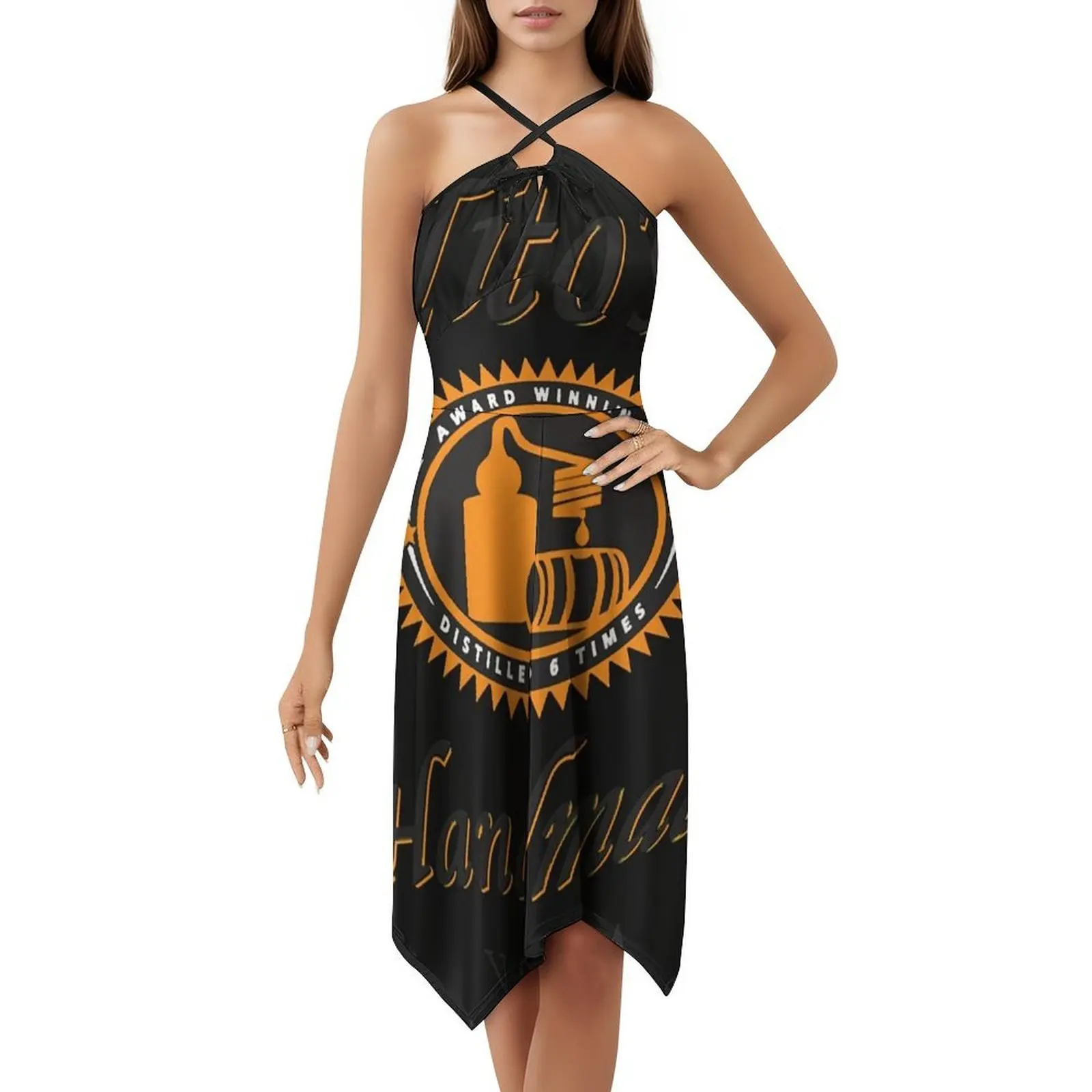 نسخة من فستان تي شيرت أساسي مزين بالزهور للنساء لربيع وصيف فستان كاجوال للحفلات نسخة من فساتين الحفلات الأساسية