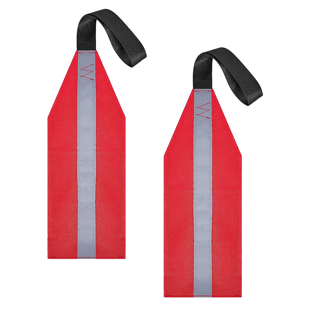 

2 Pcs Trailer Kayak Tow Flag Travel Flags Lazy Spa Air Valve Oxford Cloth Inflatable Canoes Warning