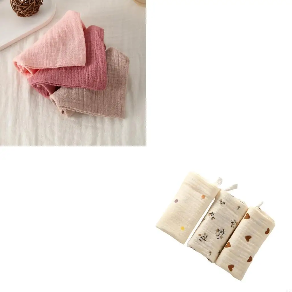 

3Pcs Newborns Mouth Wipe Cloths Soft Reusable Nursing Bib Infant Burping Cloths 425F