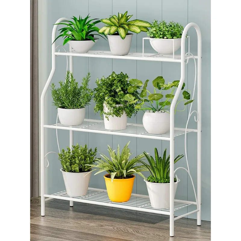 Flower Pot Storage Rack Balcony Living Room Floor Standing Multi-layered Minimalist Indoor Iron Art Green Pineapple Succulent