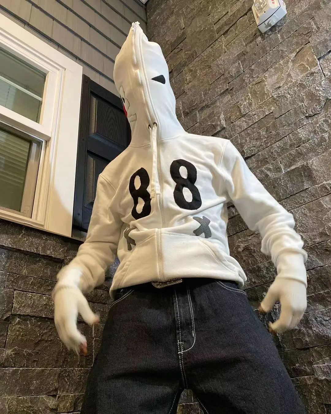 Y2K Full Zip Up Hoodie Women Men Skeleton Skull Gothic Grunge Oversized Aesthetic Sweatshirts Emo Alt Jacket