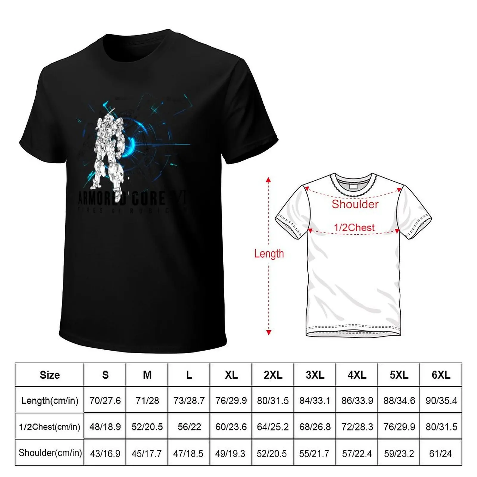 Armored Core VI: Fires of Rubicon T-Shirt Big Size Loose Fit Tee Shirt