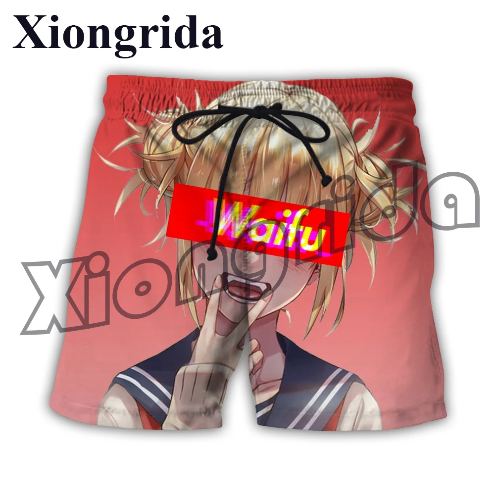 Himiko-pantalones cortos con estampado de Anime para hombre, Shorts informales, Unisex, Izuku Midoriya, Boku Hero Girl, Kawaii, bañadores de playa