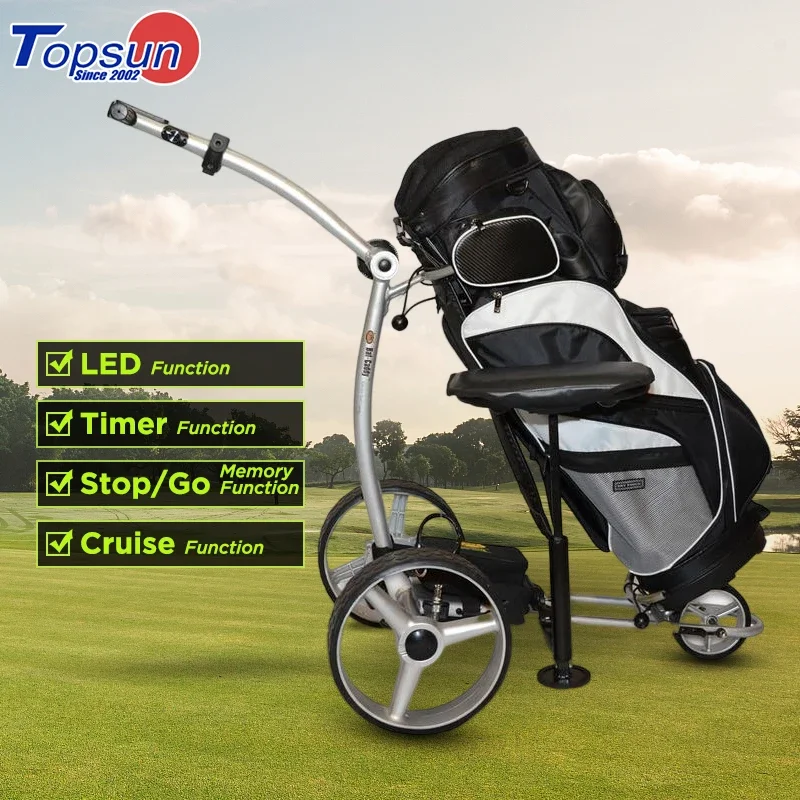 High Performance Stainless Steel Golf Lithium Battery Trolley