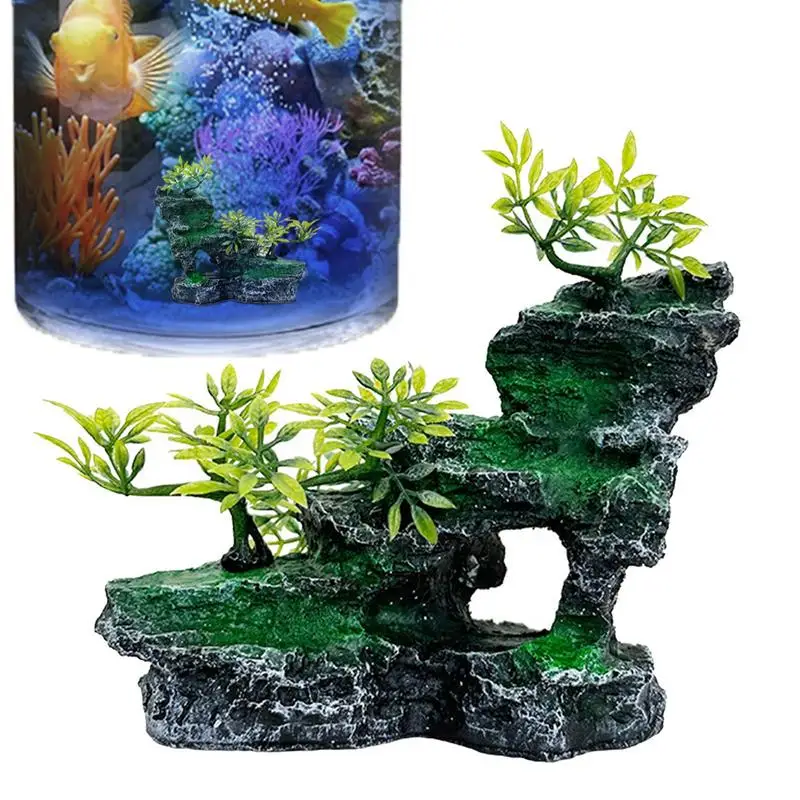 Aquarium Rocks Aquascaping Realistic Artificial Mountain Fish Tank Rocks Decor Aquarium Sculpture Decorative Rocks For Fish Tank