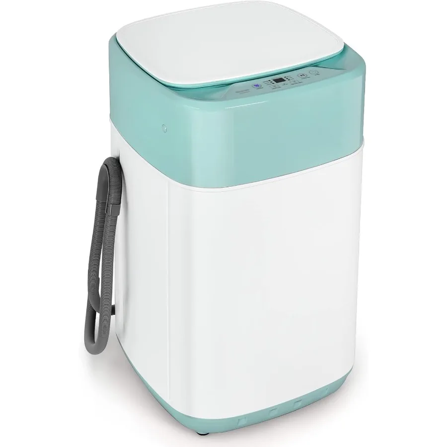 

Portable Washing Machine Washer and Spinner Combo 8lbs with Faucet Adapter 1 cu.ft 6 Program 6 Water Levels Built-in Drain Pump