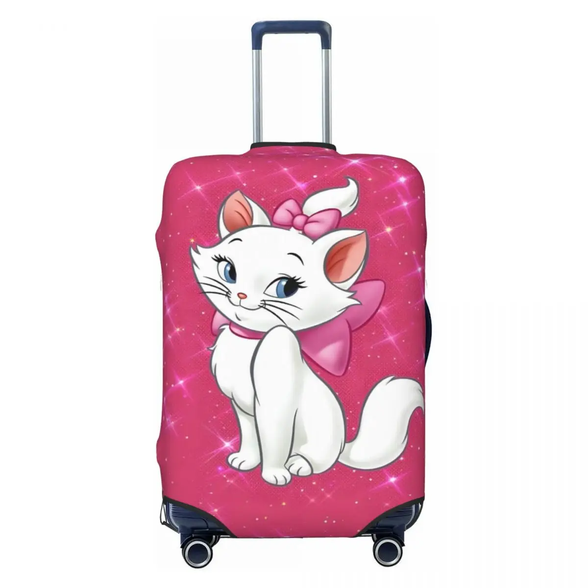 

Custom Cartoon Marie Cat Suitcase Cover Dust Proof Animal Movie Pink Kitten Film Travel Luggage Covers for 18-32 inch