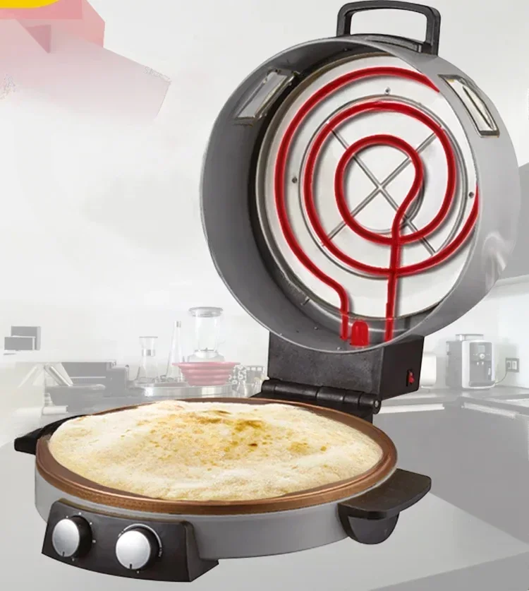 Clara Tools Store16 Inch Temperature Control Cooker Pizza Electric Home Arabic Bread Maker Bread Machine AutomaticClara Tools St