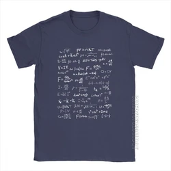 物理的な科学的な文字盤を持つ男性用Tシャツ,七分単位のベーシックTシャツ,コットンTシャツ,夏用