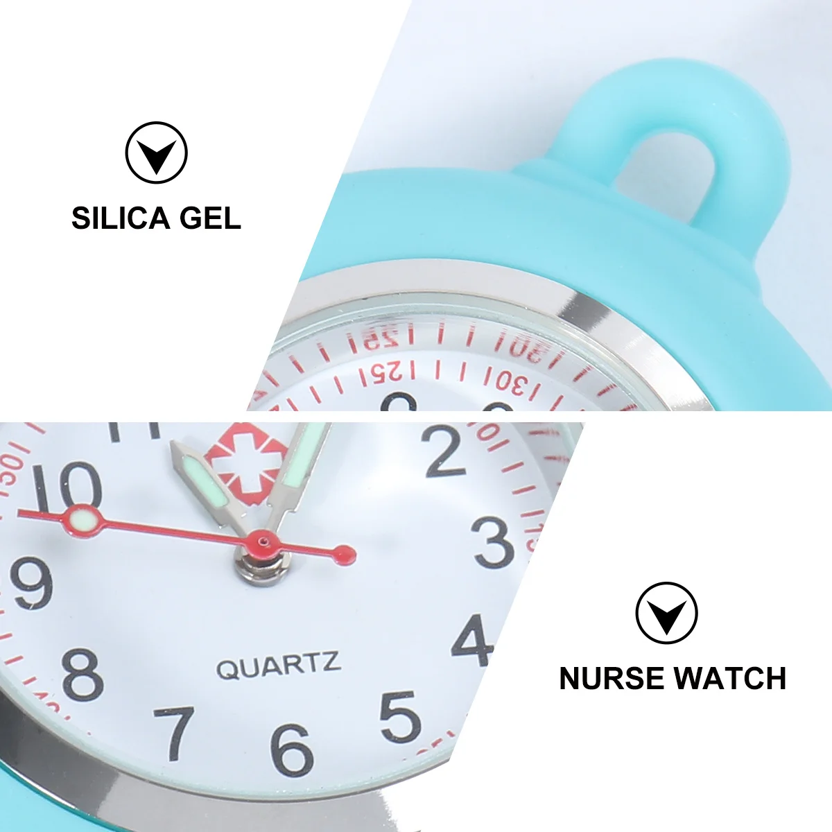 

Sky-Blue Silicone Nurse Watch Hanging Rope Stable Fit for Nurses and Medical Professionals Lightweight Medical Watch